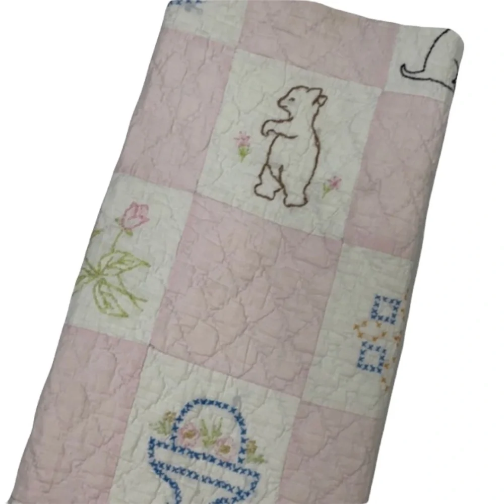 Vintage Quilt Patchwork Handcrafted Primitive Farmhouse Antique Baby Rare OOAK